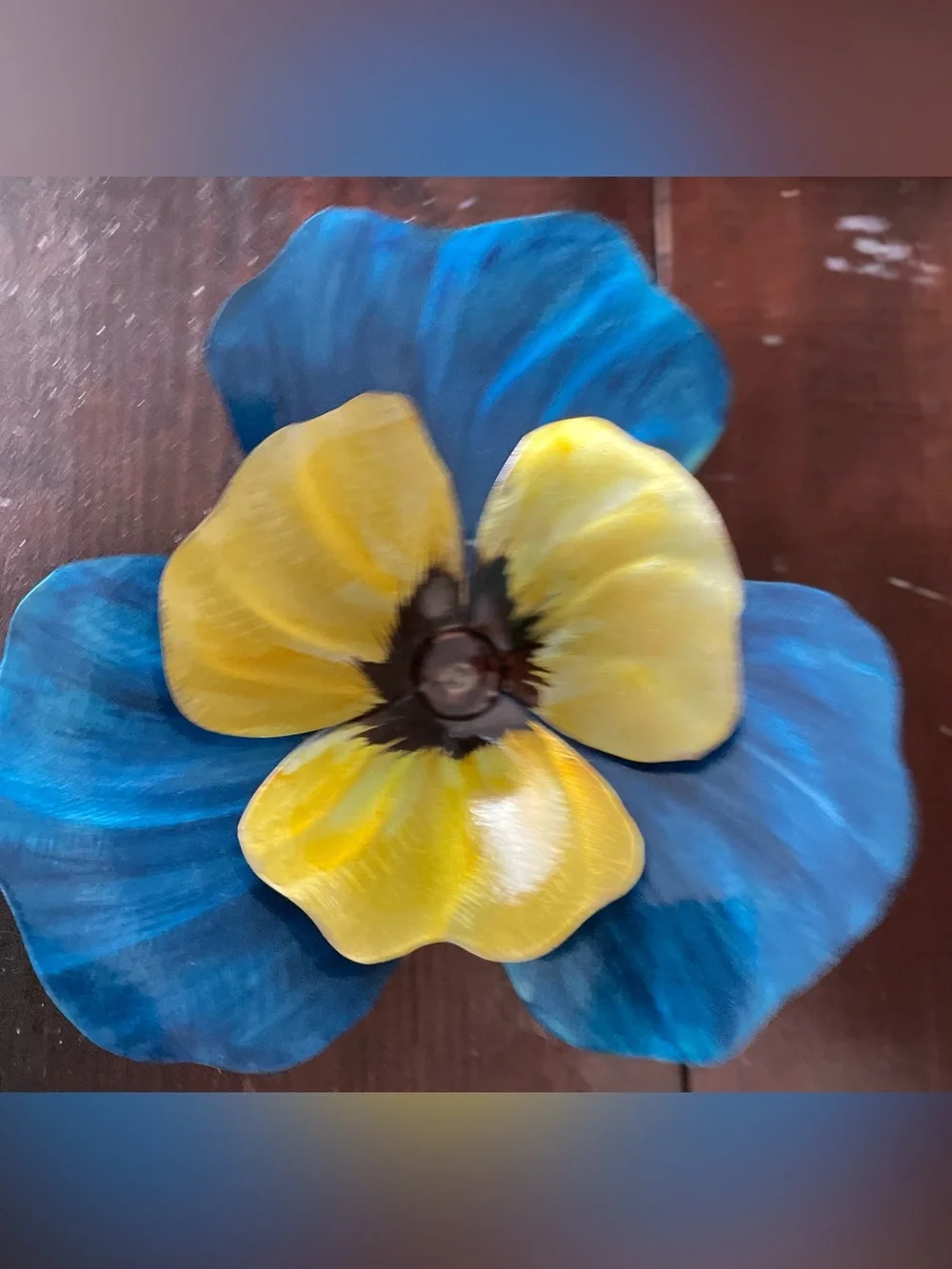 Blue and Yellow Decorative  Wall Accent
